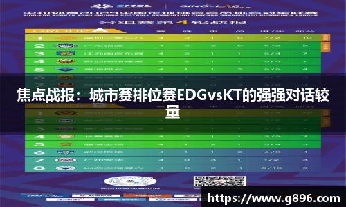 焦点战报：城市赛排位赛EDGvsKT的强强对话较量