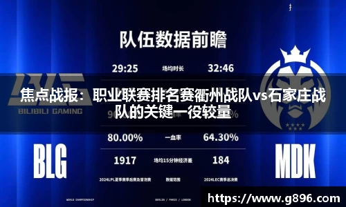 焦点战报：职业联赛排名赛衢州战队vs石家庄战队的关键一役较量